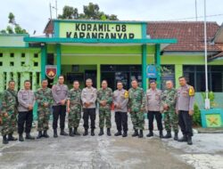 Camat Dan Kapolsek Beri Ucapan Selamat HUT TNI Ke 77 Kepada Koramil 08 Karanganyar