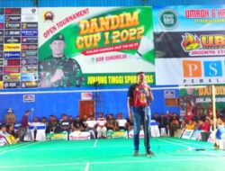 Dandim Pemalang Buka Open Turnamen Badminton Dandim Cup 1 Semarakan HUT TNI ke 77