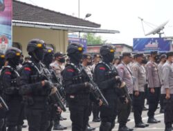 H-1 Pencoblosan Pilkades serentak, Polres Semarang mendapat bantuan 135 Personil Polres tetangga dan Brimob