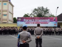 Kapolres Semarang Memimpin Apel Konsolidasi Pengamanan Pilkades Serentak Kab. Semarang