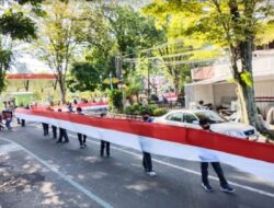 Peringati Sumpah Pemuda, Elemen Masyarakat Salatiga Bentangkan Bendera Sepanjang 1 KM