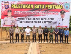 Kapolda Kalteng Peletakan Batu Pertama Pembangunan Mako Brimob Batalyon B di Lamandau