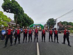 Antisipasi Gangguan Kamtibmas, Polres Banjarnegara PengamananSepeda Santai HUT Korpri dan PGRI