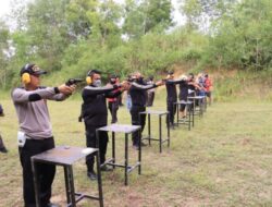 Asah Ketrampilan dan Kemampuan, Polres Rembang Gelar Latihan Menembak Periodik