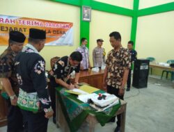 Bhabinkamtibmas Polsek Guntur Hadiri Acara Serah terima Jabatan Kades