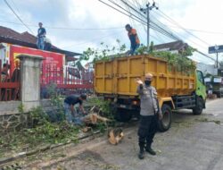 Bhabinkamtibmas Tingkir Kidul Himbau Penebangan Pohon Di Jl.Taman Pahlawan Tidak Mengganggu Aktifitas Warga