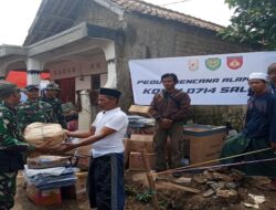 Kodim Salatiga Salurkan Bantuan Sembako untuk Korban Gempa Cianjur