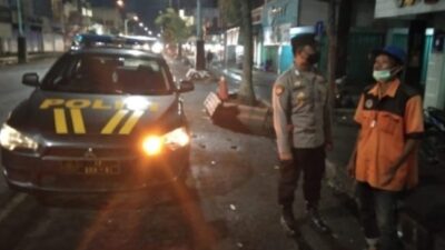 Patroli Malam Polsek Tingkir Beri Himbauan Kewaspadaan Kamtibmas Juru Parkir Jl. Jend. Sudirman