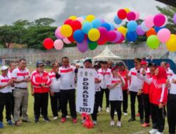 Polres Banjarnegara Lakukan Pengamanan Pekan Olahraga Aparatur Desa Tingkat Kabupaten Banjarnegara