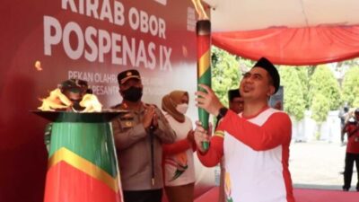 Polres Demak Kawal Perjalanan Kirab Obor Pospenas IX Tahun 2022