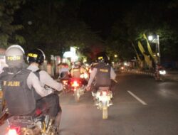 Polres Rembang melaksanakan Patroli malam dan membubarkan Balap Liar di Jalan Pemuda Rembang