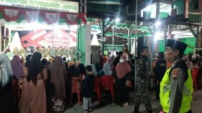 Polsek Tingkir Pam Pentas Orkes Gambus Peringatan Maulid Nabi Muhammad SAW di Ponpes Ittihatul Asna Klumpit