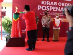 Ratusan Polisi di Demak Amankan Perjalanan Kirab Obor Pospenas IX Tahun 2022