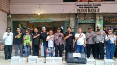 Anggota Polsek Tingkir Lakukan Pengamanan Kegiatan Penggalangan Dana Gempa Cianjur Dari PAMMI Salatiga