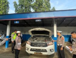 Berbagai Perlengkapan Pengamanan Nataru di Polres Rembang Hari Ini di Cek Kasatlantas