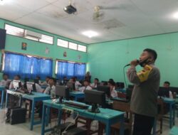 Penyuluhan Anti Narkoba di Sekolah, Bhabinkamtibmas Polres Rembang Bagikan pesan ke siswa SMPN 1 Pancur