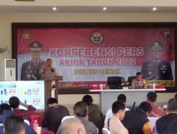 Gelar Konferensi Pers Akhir Tahun, Berikut Capian Kinerja Polres Demak Selama Tahun 2022