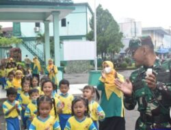 Ingin Dekat Dengan TNI, Anak-Anak Paud Cahya Indria Kunjungi Kodim 0716/Demak
