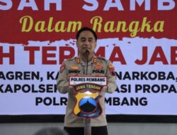 Kapolres Rembang Pimpin Sertijab Enam Perwira di Polres Rembang