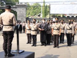 Kapolres Rembang Pimpin Upacara Sertijab Enam Perwira di Polres Rembang
