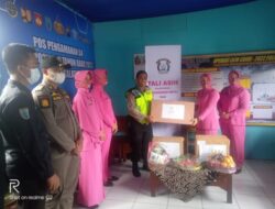 Kunjungan Kapolres Dan Ketua Bhayangkari Cabang Salatiga Ke Pos 04 Pengamanan Nataru Polres Salatiga