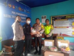 Kunjungan Kapolres bersama Ketua Bhayangkari Cabang Salatiga Ke Pos 04 Pengamanan Nataru Polres Salatiga