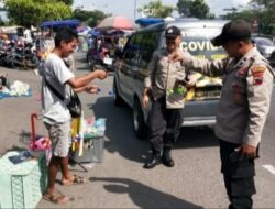 Patroli Dialogis Di Pasar Tiban, Unit Samapta Polsek Sidomukti Sampaikan Himbauan Kamtibmas