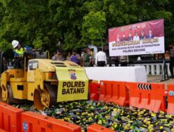 Polres Batang Musnahkan 3.191 Botol Minuman Keras