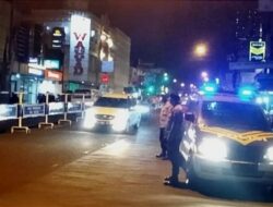 Polsek Sidomukti Polres Salatiga Patroli Blue Light dan Stasioner Di Jalan Jenderal Sudirman Salatiga