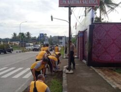 Polsek Tingkir Laksanakan Korve Siapkan Pos Pam Nataru Exit Tol Salatiga