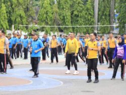 Pupuk Soliditas, TNI-Polri di Rembang Gelar Olahraga Bersama