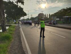 Berikan Kenyamanan Pengguna Jalan, Satlantas Polres Demak Giat Pengaturan Lalu Lintas Pagi Hari