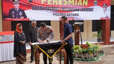 Kapolres Batang Resmikan Barak Dalmas Wicaksana Leghawa