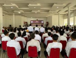 Kapolres Kayong Utara Hadiri Pelantikan dan Bimbingan Tekhnis Anggota PPS Pada pemilihan Umum Serentak Tahun 2024 Se-Kab. Kayong Utara