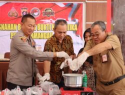 Kapolres Lamandau bersama Instansi Terkait Musnahkan Barang Bukti 650 Gram Sabu