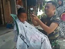Kisah TNI di Demak, Bangun Kedekatan Masyarakat Jadi Tukang Cukur Gratis