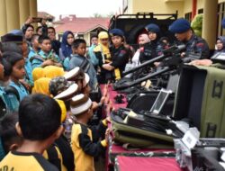 Meriah, Kunjungan Belajar Siswa-Siswi TK dan SD Ke Mako Satbrimob Polda Kalbar