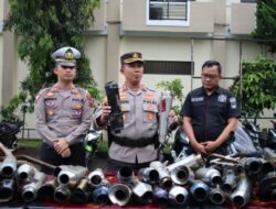 Polres Banjarnegara Amankan Kendaraan Knalpot Brong