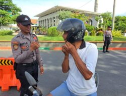 Polres Pangandaran kembali Tertibkan pengendara motor tanpa menggunakan helm