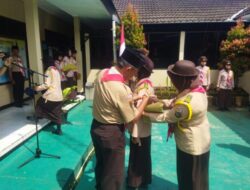 Polsek Bergas Polres Semarang Lakukan pelantikan Saka Bhayangkara.