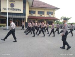 Sat Samapta Polres Rembang Gelar Latihan Dalmas, Tingkatkan Ketrampilan & Fisik Personil