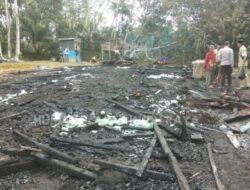 Terbakar Hebat, Rumah Dul Qosim Rata dengan Tanah, Polisi Jelaskan Kronologisnya