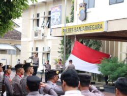 Wakapolres Banjarnegara Pimpin Upacara Bendera Bulan Januari 2023