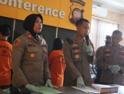Wakapolres Singkawang di Dampingi Kapolsek Singkawang Selatan Press Release Kasus Penipuan