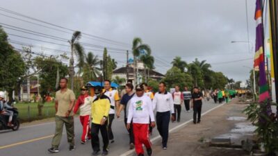 Wujud Sinergisitas, Kapolres Mempawah Senam Bersama Forkopimda di Makodim 1201/Mph