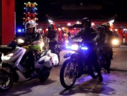 Wujudkan Situasi Kondusif, Polres Kubu Raya Gelar Patroli Skala Besar Malam Perayaan Tahun Baru Imlek
