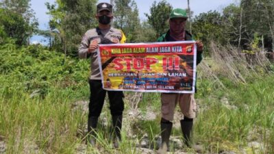 Antisipasi Kebakaran Hutan Dan Lahan Bhabinkamtibmas Polsek MHS Lakukan Sosialisasi