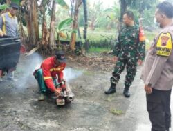 Cegah DBD, DKK Demak Dan Bhabinkamtibmas Polsek Mranggen Lakukan Fogging