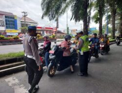 Hari Terakhir Ops Keselamatan candi 2023 Di Gelar, Satlantas Polres Demak Tetap Berikan Himbauan