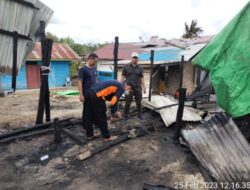 Kabakaran Gudang, Kasat Reskrim Polres Kapuas Hulu Pimpin Olah TKP